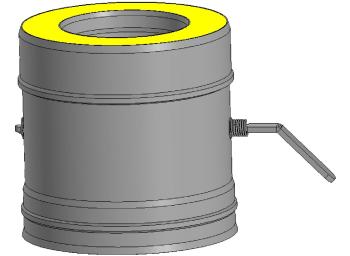 Шибер-сэндвич ф 300х400, AISI 439/Оц, 1,0мм/0,5мм, (К) 